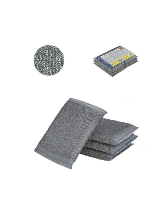 00388 ESTROPAJO GRIS 10X14 CM. STAR 99357 P/6