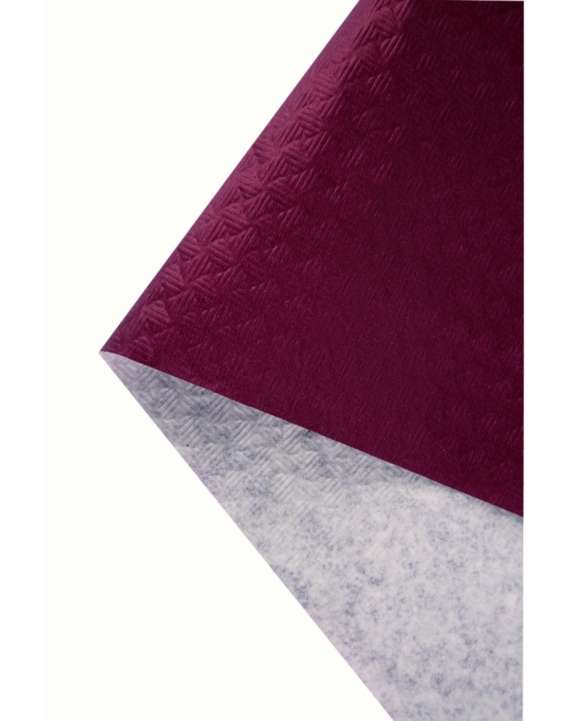 MANTEL 100X100 40 GRS. FONDO BURDEOS P/100