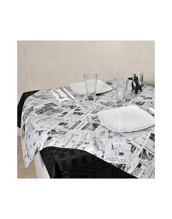 MANTEL 100X100 40 GRS. DECORADO PERIODICO P/100