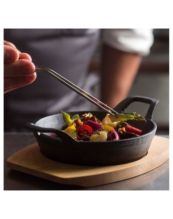 25872 CACEROLA REDONDA 16,2 CM. CON BASE MADERA