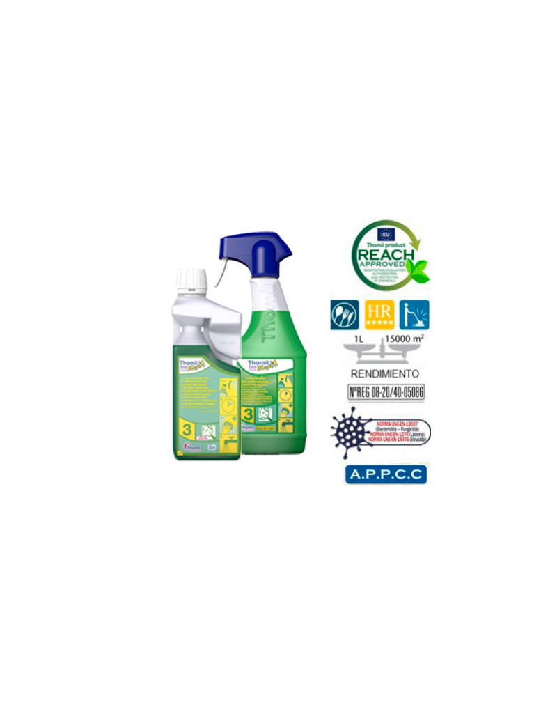 THOMILMAGIC DOSE Nº 3 STARTER KIT DESINFECTANTE ( 2 L. + 4 PULVERIZADORES)