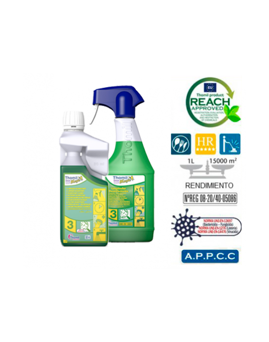 THOMILMAGIC DOSE Nº 3 STARTER KIT DESINFECTANTE ( 2 L. + 4 PULVERIZADORES)