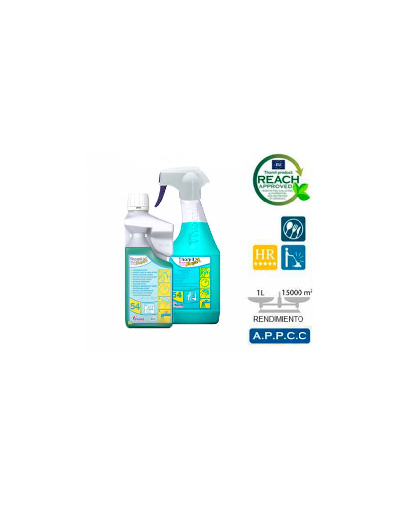 THOMILMAGIC DOSE Nº 54 STARTER KIT LIMPIABAÑOS NEUTRO ( 2 L. + 4 PULVERIZADORES)