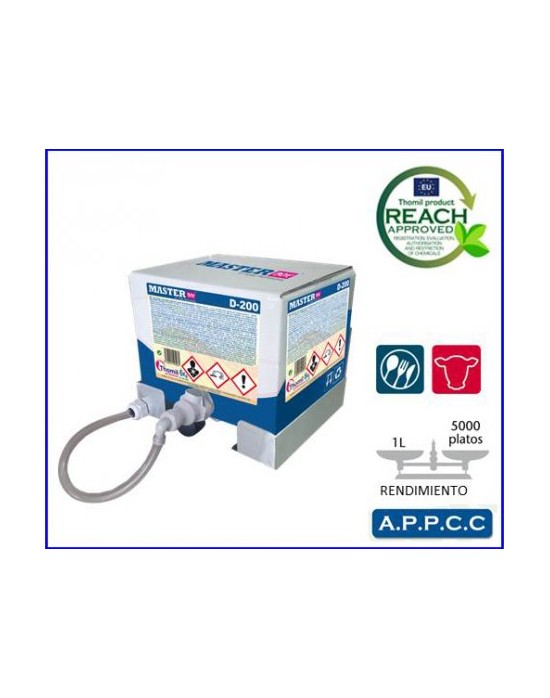 MASTER-BOX D-200 DETERGENTE LAVAVAJILLAS 6 KG.