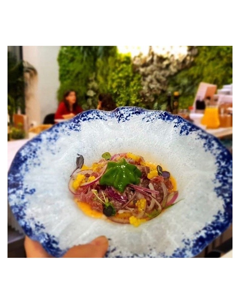 P605032B PLATO RISOTTO MURANO COBALTO 29 CM.