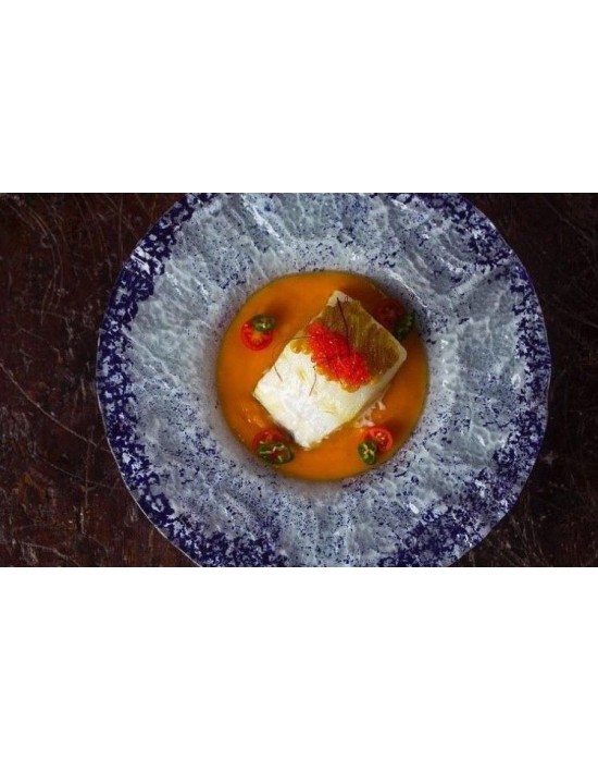 P605032B PLATO RISOTTO MURANO COBALTO 29 CM.