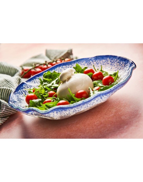 P605036B ENSALADERA MURANO COBALTO 25X5 CM.