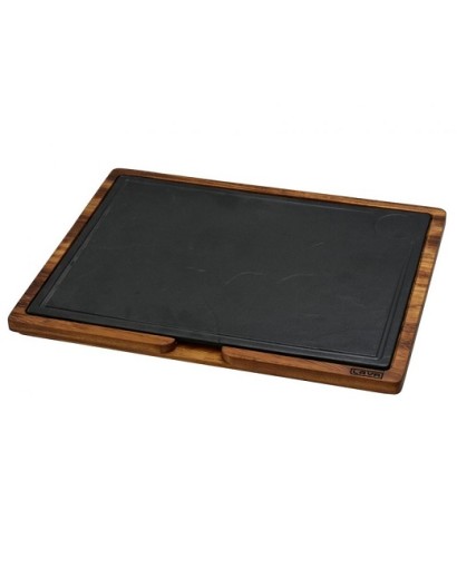 P635015 BANDEJA RECTANGULAR 40X30 CM. SOPORTE DE IROKO