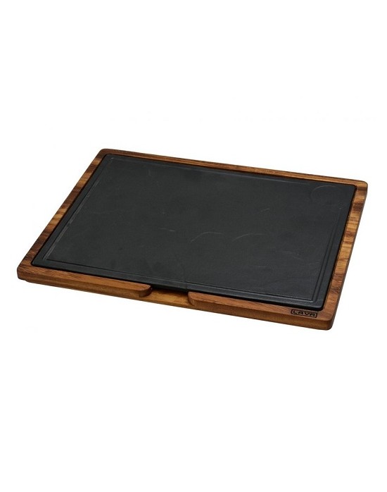 P635015 BANDEJA RECTANGULAR 40X30 CM. SOPORTE DE IROKO