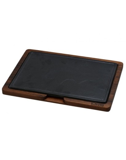 P635017 BANDEJA RECTANGULAR 30X20 CM. SOPORTE DE IROKO