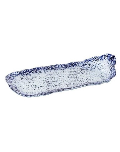 P605018B BANDEJA MURANO COBALTO ETNIC 32X16 CM.