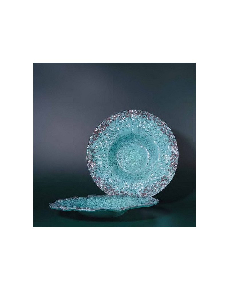 P605032C PLATO RISOTTO MURANO TURQUESA 29 CM.