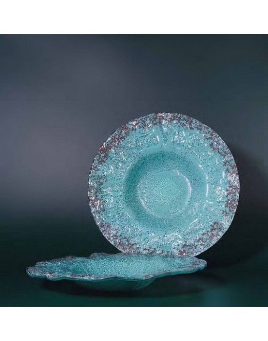 P605032C PLATO RISOTTO MURANO TURQUESA 29 CM.