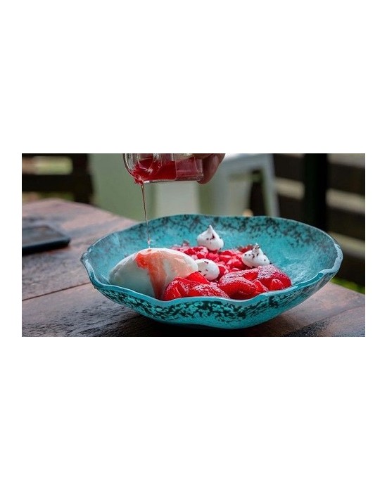 P605034C BOL MURANO TURQUESA 20X6 CM.