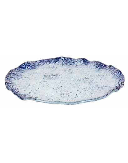P605030B PLATO MURANO COBALTO 28 CM.