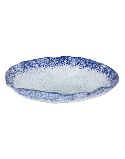 P605036B ENSALADERA MURANO COBALTO 25X5 CM.