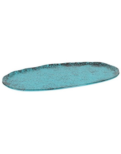 P605020C BANDEJA MURANO TURQUESA 40X20 CM.