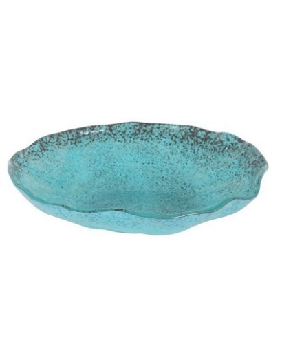 P605036C ENSALADERA MURANO TURQUESA 25X5 CM