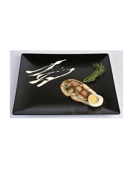 B2771 PLATO LLANO MINGII NEGRO 26X26 CM.