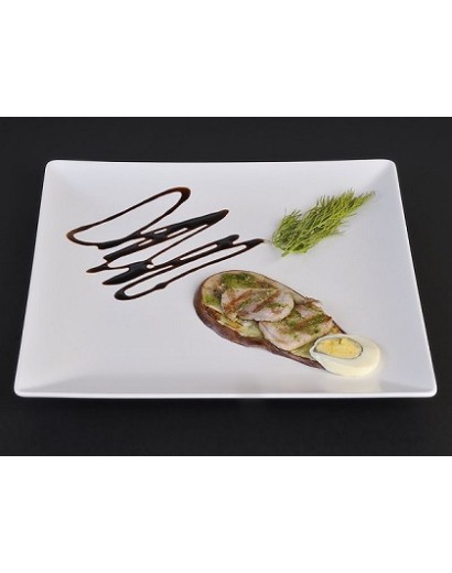 B2765 PLATO LLANO MINGII BLANCO 26X26 CM. 2