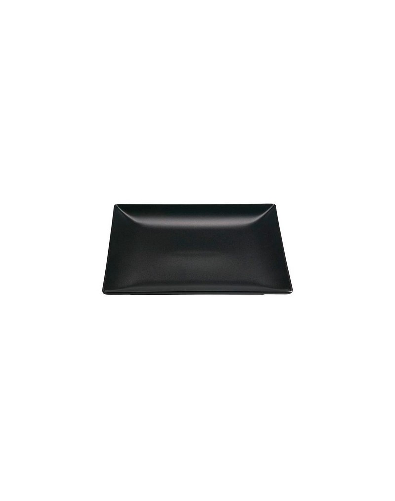 B2978 PLATO POSTRE MINGII NEGRO 21X21 CM.
