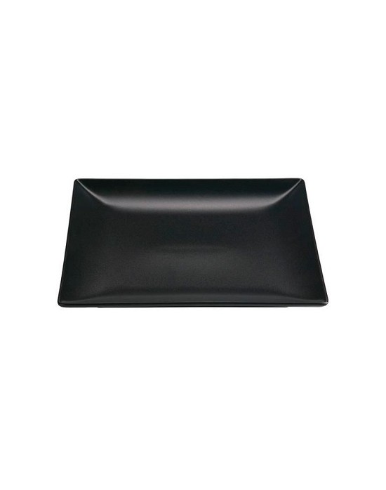 B2978 PLATO POSTRE MINGII NEGRO 21X21 CM.