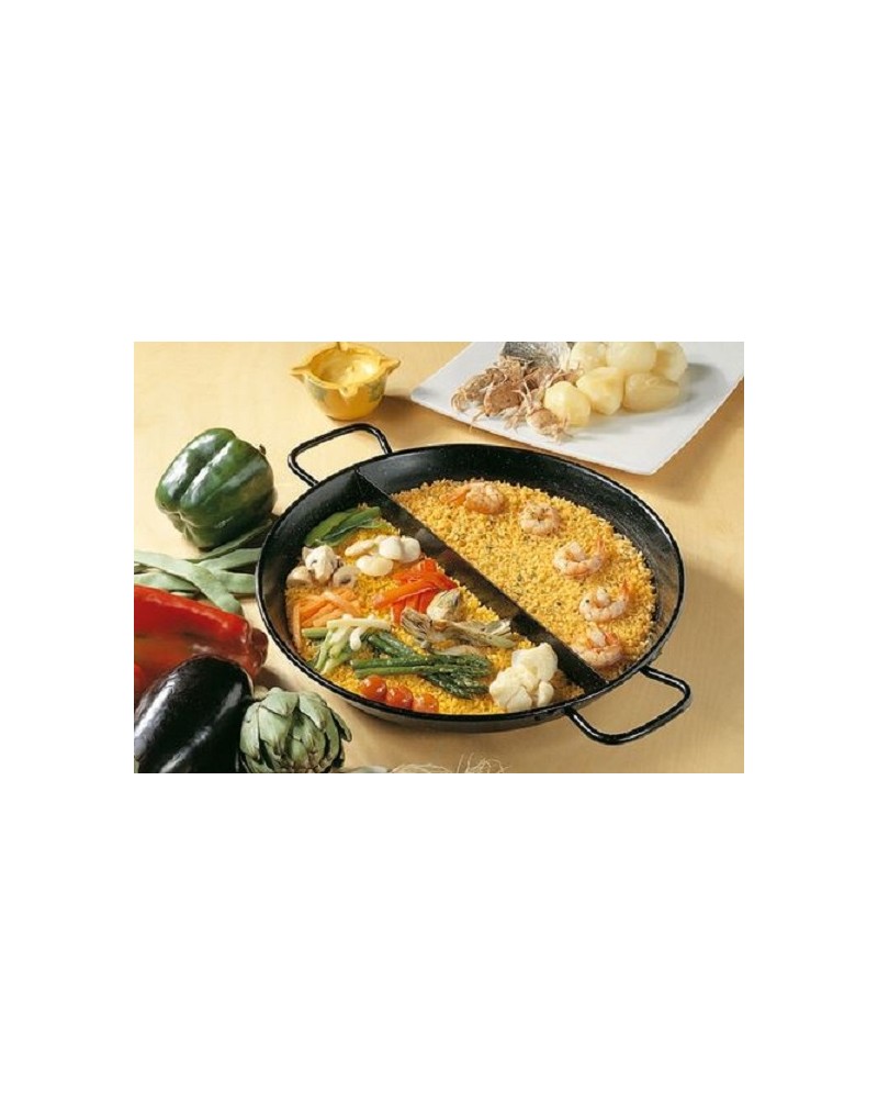 PAELLERA MULTIGUSTO VITRIFICADA 38 CM. 2 PARTES RF. 81238