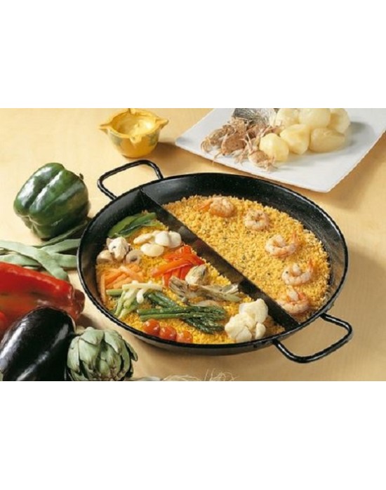PAELLERA MULTIGUSTO VITRIFICADA 38 CM. 2 PARTES RF. 81238