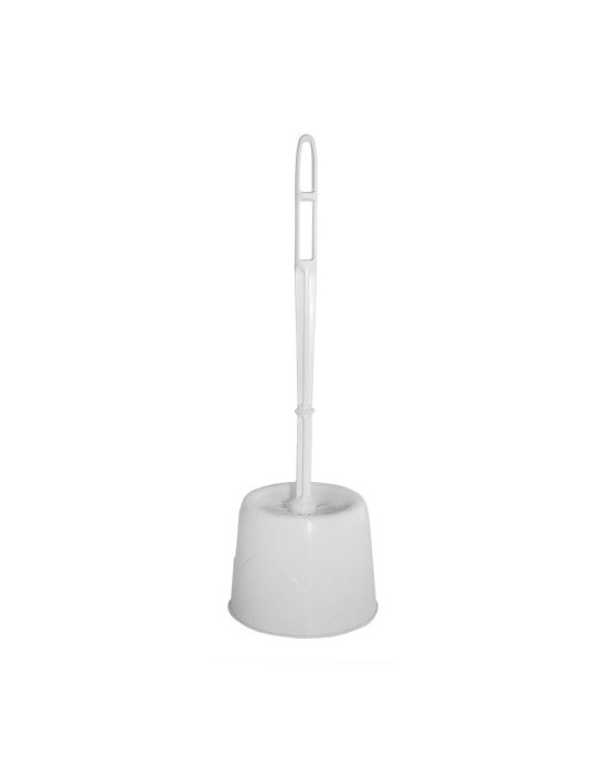04640 ESCOBILLERO PLASTICO BLANCO WC